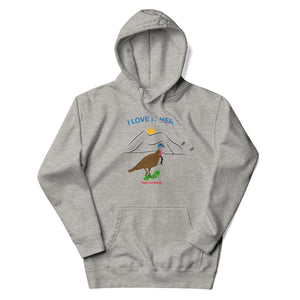 I LOVE IT HERE! WOMEN'S TURKEY HUNTING HOODIE