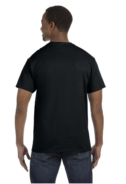 Tosh Outdoors American Heritage Tee back view in color Black