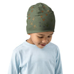 Load image into Gallery viewer, Tosh Outdoors kids beanie side view. Keep your turkey hunting buddy&#39;s head warm with the Turkey Hunter Kids Beanie. It’s double-layered, super comfy, and the perfect warmth for those cool spring mornings in the woods.
