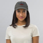 Load image into Gallery viewer, Tosh Outdoors Turkey Hunter Hat Gray  with Gobbler Blue and Red Logo
