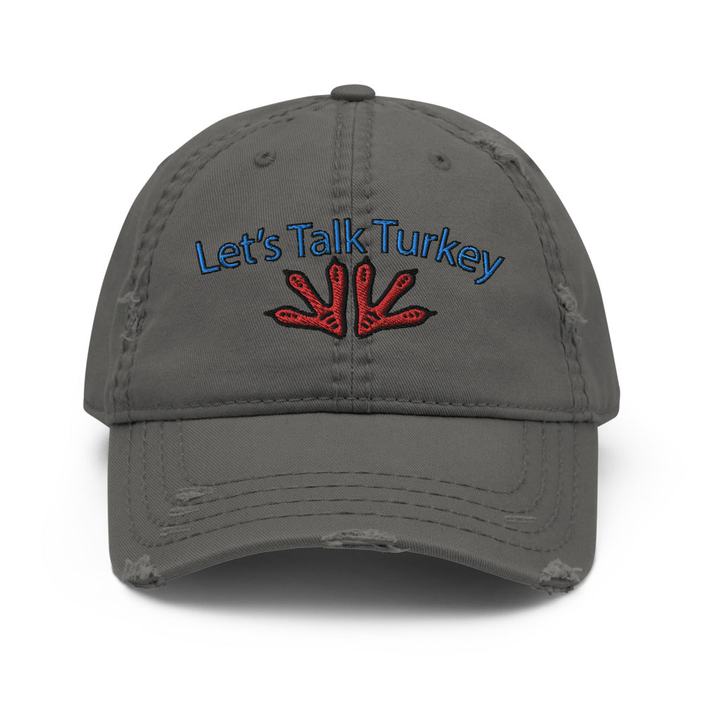 Tosh Outdoors Turkey Hunter Hat Gray  with Gobbler Blue and Red Logo