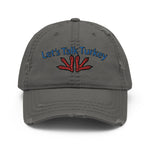 Load image into Gallery viewer, Tosh Outdoors Turkey Hunter Hat Gray  with Gobbler Blue and Red Logo
