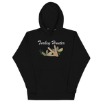 Load image into Gallery viewer, Tosh Outdoors Women&#39;s Turkey Hunter Full Hoodie One Foot Grass and Green Leaves
