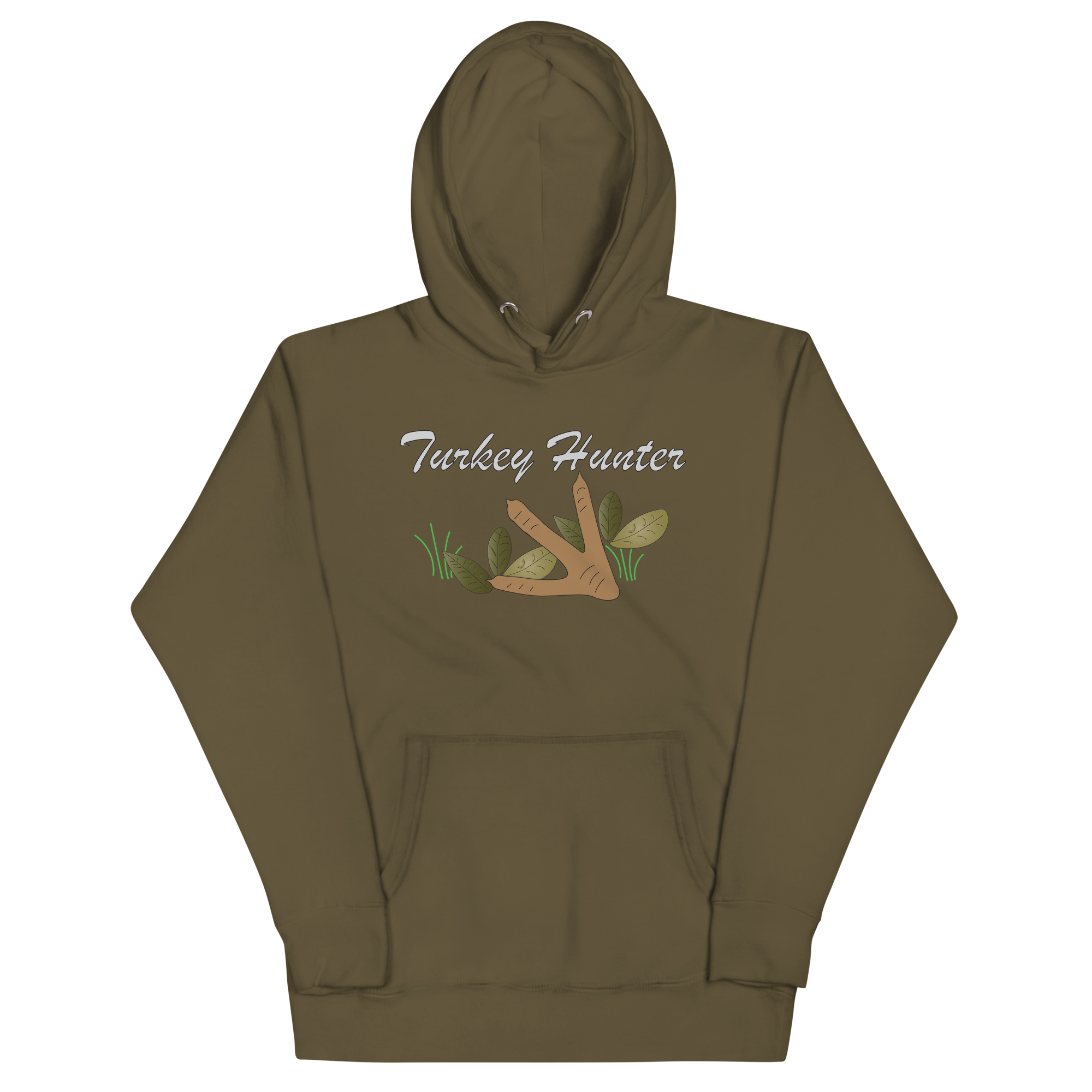 Tosh Outdoors Women's Turkey Hunter Full Hoodie One Foot Grass and Green Leaves