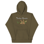 Load image into Gallery viewer, Tosh Outdoors Women&#39;s Turkey Hunter Full Hoodie One Foot Grass and Green Leaves
