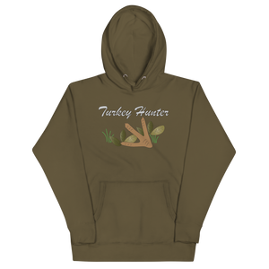 Tosh Outdoors Women's Turkey Hunter Full Hoodie One Foot Grass and Green Leaves